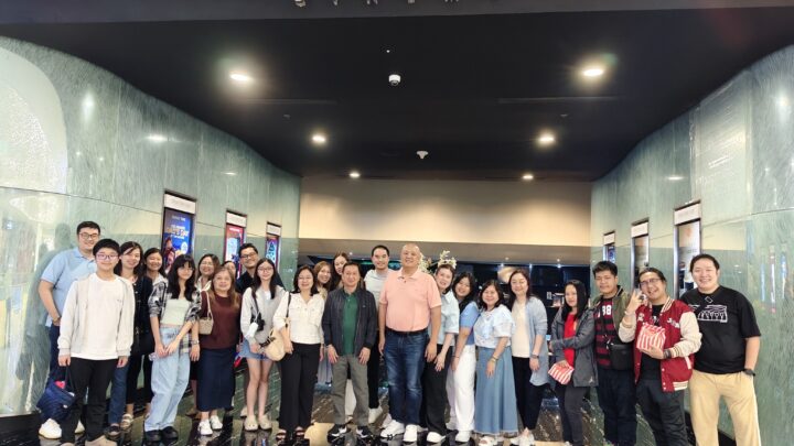 CKSCAA52 Youth Committee group photo at movie entrance