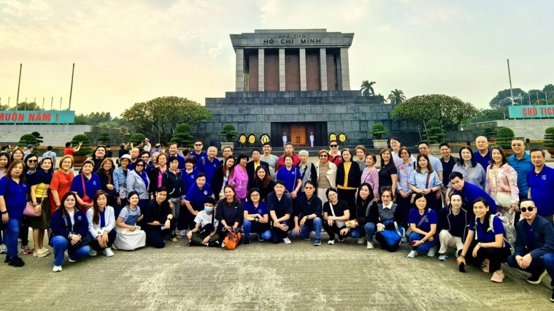 Large CKSCAA52 group photo at historic Vietnam landmark